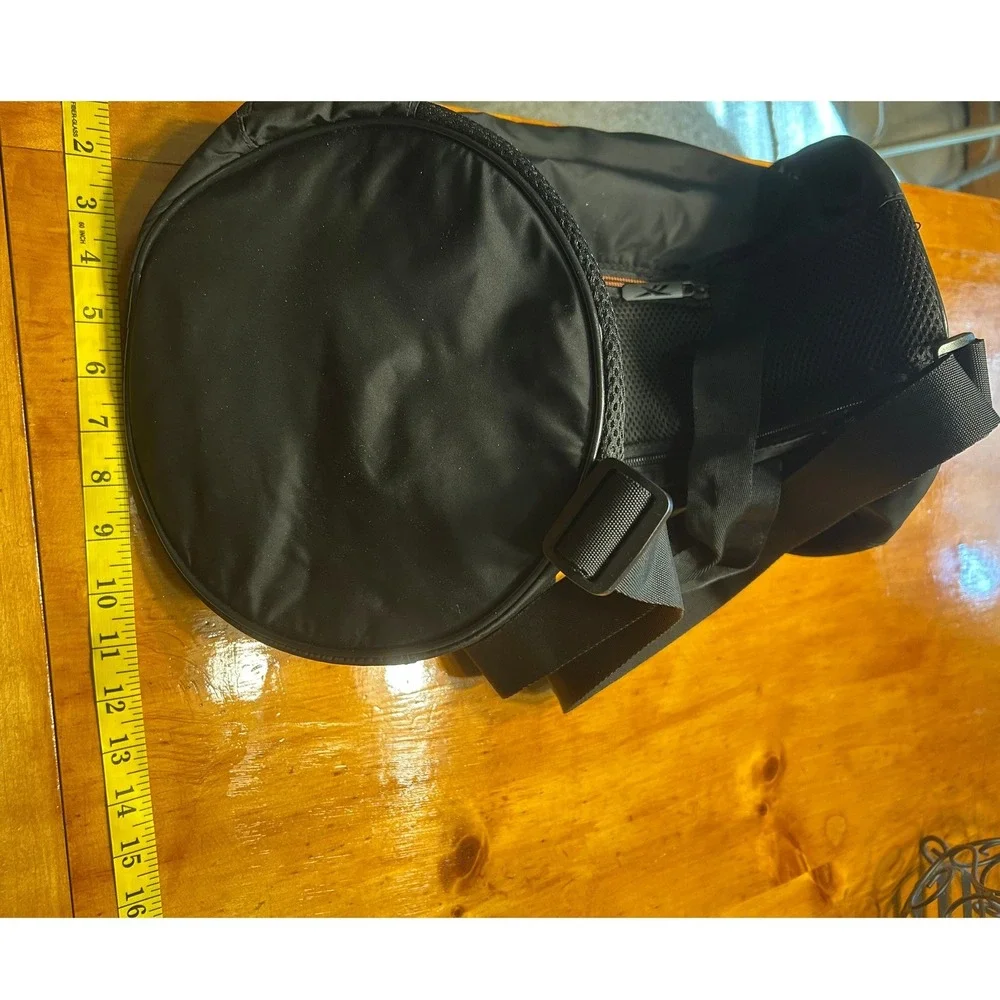 Reebok Black‎ Mesh Gym Duffel Bag Adjustable Strap Travel Sport Gorpcore Utility